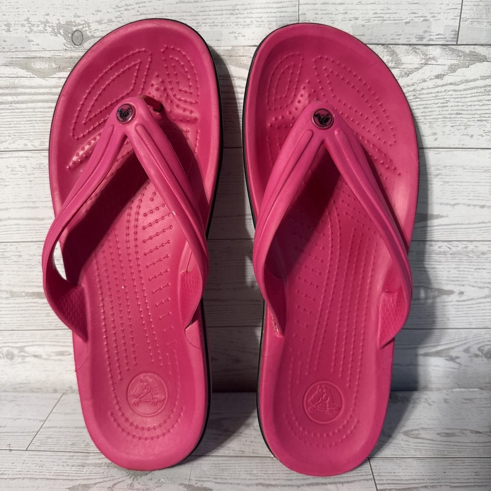 Crocs Classic II Flip Flop Shoes Pink Unisex Sandals Size Men 7 Women 9 206119